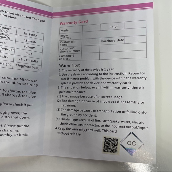 Massage facial instrument Wireless Recharging BORN FOR BEAUTY PINK color - Picture 6 of 16